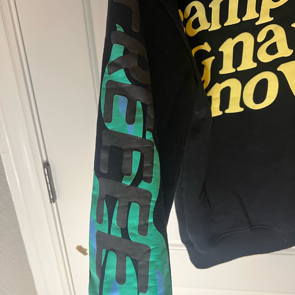 Black Graphic Hoodie with Colorful Patches - Picture 4 of 4